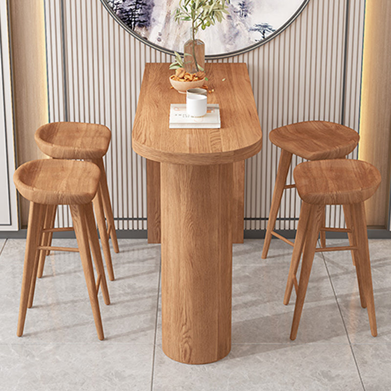 Contemporary Bar Table Solid Wood Specialty Pub Table for Outdoor Clearhalo 'Bar Furniture' 'Bar Tables' 'bar_tables' 'furn' 'furn_bar_tables' 'Furniture' 'Kitchen & Dining Furniture' 6226035