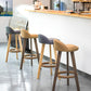 Nordic Armless Backrest Counter Stool Rubber Wood Bar Stool with Pedal Clearhalo 'Bar Furniture' 'Bar Stools' 'bar_stools' 'furn' 'furn_bar_stools' 'Furniture' 'Kitchen & Dining Furniture' 6226266