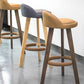 Nordic Armless Backrest Counter Stool Rubber Wood Bar Stool with Pedal Clearhalo 'Bar Furniture' 'Bar Stools' 'bar_stools' 'furn' 'furn_bar_stools' 'Furniture' 'Kitchen & Dining Furniture' 6226267