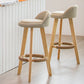 Nordic Armless Backrest Counter Stool Rubber Wood Bar Stool with Pedal Clearhalo 'Bar Furniture' 'Bar Stools' 'bar_stools' 'furn' 'furn_bar_stools' 'Furniture' 'Kitchen & Dining Furniture' 6226273