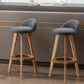 Nordic Armless Backrest Counter Stool Rubber Wood Bar Stool with Pedal Clearhalo 'Bar Furniture' 'Bar Stools' 'bar_stools' 'furn' 'furn_bar_stools' 'Furniture' 'Kitchen & Dining Furniture' 6226274