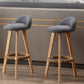 Nordic Armless Backrest Counter Stool Rubber Wood Bar Stool with Pedal Clearhalo 'Bar Furniture' 'Bar Stools' 'bar_stools' 'furn' 'furn_bar_stools' 'Furniture' 'Kitchen & Dining Furniture' 6226275