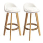 Nordic Armless Backrest Counter Stool Rubber Wood Bar Stool with Pedal White 2 Piece Set Clearhalo 'Bar Furniture' 'Bar Stools' 'bar_stools' 'furn' 'furn_bar_stools' 'Furniture' 'Kitchen & Dining Furniture' 6226279