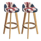 Nordic Armless Backrest Counter Stool Rubber Wood Bar Stool with Pedal Red-Blue 2 Piece Set Clearhalo 'Bar Furniture' 'Bar Stools' 'bar_stools' 'furn' 'furn_bar_stools' 'Furniture' 'Kitchen & Dining Furniture' 6226288