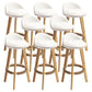 Nordic Armless Backrest Counter Stool Rubber Wood Bar Stool with Pedal White 8 Piece Set Clearhalo 'Bar Furniture' 'Bar Stools' 'bar_stools' 'furn' 'furn_bar_stools' 'Furniture' 'Kitchen & Dining Furniture' 6226315