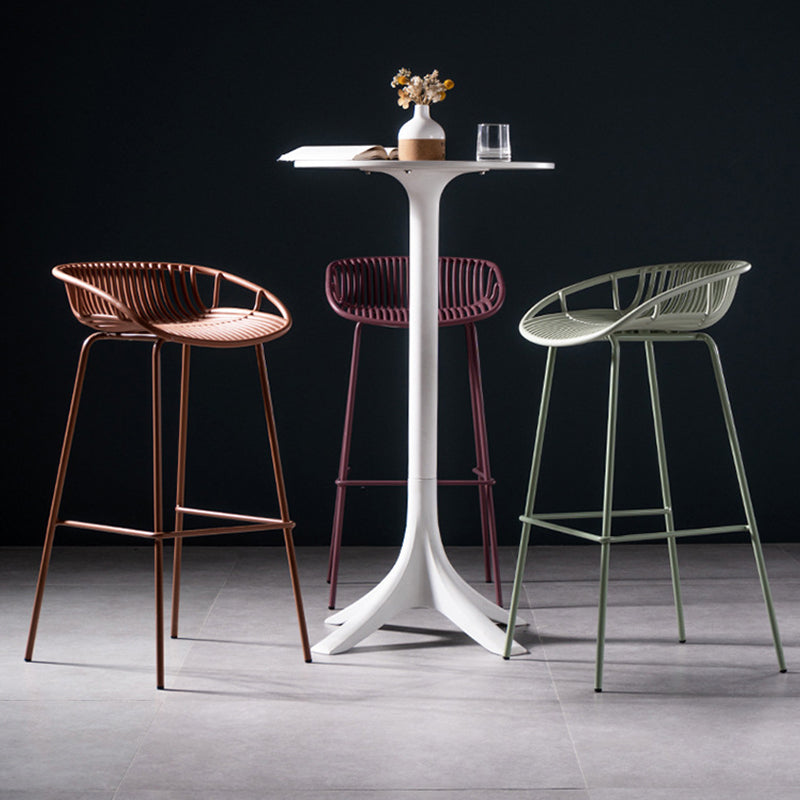 Contemporary Metal Bar Stool Plastic Counter Stools for Home Use Clearhalo 'Bar Furniture' 'Bar Stools' 'bar_stools' 'furn' 'furn_bar_stools' 'Furniture' 'Kitchen & Dining Furniture' 6226330