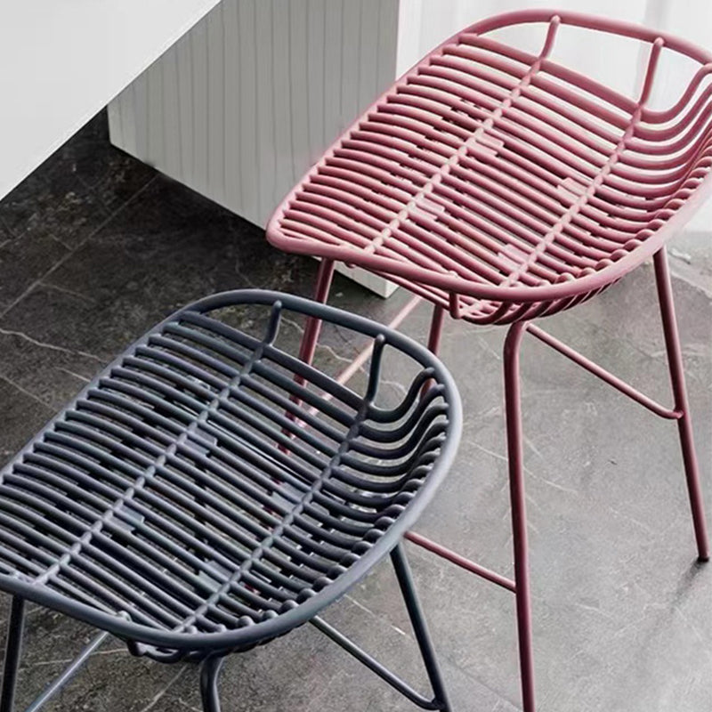 Contemporary Metal Bar Stool Plastic Counter Stools for Home Use Clearhalo 'Bar Furniture' 'Bar Stools' 'bar_stools' 'furn' 'furn_bar_stools' 'Furniture' 'Kitchen & Dining Furniture' 6226337