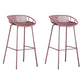 Contemporary Metal Bar Stool Plastic Counter Stools for Home Use Purple 2 Piece Set Clearhalo 'Bar Furniture' 'Bar Stools' 'bar_stools' 'furn' 'furn_bar_stools' 'Furniture' 'Kitchen & Dining Furniture' 6226340