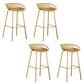 Contemporary Metal Bar Stool Plastic Counter Stools for Home Use Yellow 4 Piece Set Clearhalo 'Bar Furniture' 'Bar Stools' 'bar_stools' 'furn' 'furn_bar_stools' 'Furniture' 'Kitchen & Dining Furniture' 6226345