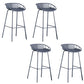 Contemporary Metal Bar Stool Plastic Counter Stools for Home Use Gray Blue 4 Piece Set Clearhalo 'Bar Furniture' 'Bar Stools' 'bar_stools' 'furn' 'furn_bar_stools' 'Furniture' 'Kitchen & Dining Furniture' 6226346