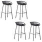 Contemporary Metal Bar Stool Plastic Counter Stools for Home Use Black 4 Piece Set Clearhalo 'Bar Furniture' 'Bar Stools' 'bar_stools' 'furn' 'furn_bar_stools' 'Furniture' 'Kitchen & Dining Furniture' 6226349