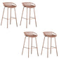 Contemporary Metal Bar Stool Plastic Counter Stools for Home Use Khaki 4 Piece Set Clearhalo 'Bar Furniture' 'Bar Stools' 'bar_stools' 'furn' 'furn_bar_stools' 'Furniture' 'Kitchen & Dining Furniture' 6226350