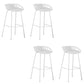 Contemporary Metal Bar Stool Plastic Counter Stools for Home Use White 4 Piece Set Clearhalo 'Bar Furniture' 'Bar Stools' 'bar_stools' 'furn' 'furn_bar_stools' 'Furniture' 'Kitchen & Dining Furniture' 6226351