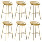 Contemporary Metal Bar Stool Plastic Counter Stools for Home Use Yellow 6 Piece Set Clearhalo 'Bar Furniture' 'Bar Stools' 'bar_stools' 'furn' 'furn_bar_stools' 'Furniture' 'Kitchen & Dining Furniture' 6226352