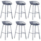 Contemporary Metal Bar Stool Plastic Counter Stools for Home Use Gray Blue 6 Piece Set Clearhalo 'Bar Furniture' 'Bar Stools' 'bar_stools' 'furn' 'furn_bar_stools' 'Furniture' 'Kitchen & Dining Furniture' 6226353