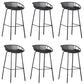 Contemporary Metal Bar Stool Plastic Counter Stools for Home Use Black 6 Piece Set Clearhalo 'Bar Furniture' 'Bar Stools' 'bar_stools' 'furn' 'furn_bar_stools' 'Furniture' 'Kitchen & Dining Furniture' 6226356