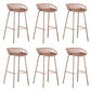Contemporary Metal Bar Stool Plastic Counter Stools for Home Use Khaki 6 Piece Set Clearhalo 'Bar Furniture' 'Bar Stools' 'bar_stools' 'furn' 'furn_bar_stools' 'Furniture' 'Kitchen & Dining Furniture' 6226357