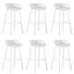 Contemporary Metal Bar Stool Plastic Counter Stools for Home Use White 6 Piece Set Clearhalo 'Bar Furniture' 'Bar Stools' 'bar_stools' 'furn' 'furn_bar_stools' 'Furniture' 'Kitchen & Dining Furniture' 6226358