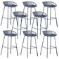 Contemporary Metal Bar Stool Plastic Counter Stools for Home Use Gray Blue 8 Piece Set Clearhalo 'Bar Furniture' 'Bar Stools' 'bar_stools' 'furn' 'furn_bar_stools' 'Furniture' 'Kitchen & Dining Furniture' 6226360