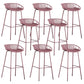 Contemporary Metal Bar Stool Plastic Counter Stools for Home Use Purple 8 Piece Set Clearhalo 'Bar Furniture' 'Bar Stools' 'bar_stools' 'furn' 'furn_bar_stools' 'Furniture' 'Kitchen & Dining Furniture' 6226361