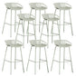 Contemporary Metal Bar Stool Plastic Counter Stools for Home Use Green 8 Piece Set Clearhalo 'Bar Furniture' 'Bar Stools' 'bar_stools' 'furn' 'furn_bar_stools' 'Furniture' 'Kitchen & Dining Furniture' 6226362