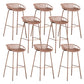 Contemporary Metal Bar Stool Plastic Counter Stools for Home Use Khaki 8 Piece Set Clearhalo 'Bar Furniture' 'Bar Stools' 'bar_stools' 'furn' 'furn_bar_stools' 'Furniture' 'Kitchen & Dining Furniture' 6226364