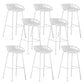 Contemporary Metal Bar Stool Plastic Counter Stools for Home Use White 8 Piece Set Clearhalo 'Bar Furniture' 'Bar Stools' 'bar_stools' 'furn' 'furn_bar_stools' 'Furniture' 'Kitchen & Dining Furniture' 6226365