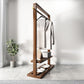Contemporary Style Coat Hanger Pure Color Solid Wood Coat Rack for Living Room