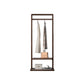 Contemporary Style Coat Hanger Pure Color Solid Wood Coat Rack for Living Room