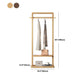 Contemporary Style Coat Hanger Pure Color Solid Wood Coat Rack for Living Room