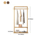 Contemporary Style Coat Hanger Pure Color Solid Wood Coat Rack for Living Room