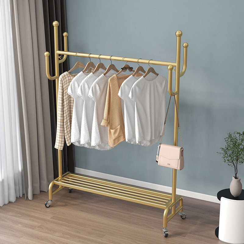 Moderne Style Coat Rack Metallic Free Standing Hooks Design -Kleiderbügel mit Regalen