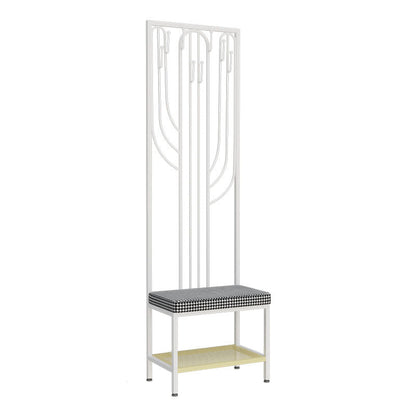 Luxurious Metallic Coat Hanger Free Standing Hooks Design Coat Rack for Living Room White-Gray Clearhalo 'Entry & Mudroom Furniture' 'furn' 'furn_hall_tree_coat_racks' 'Furniture' 'Hall Trees & Coat Racks' 'hall_tree_coat_racks' 6226802