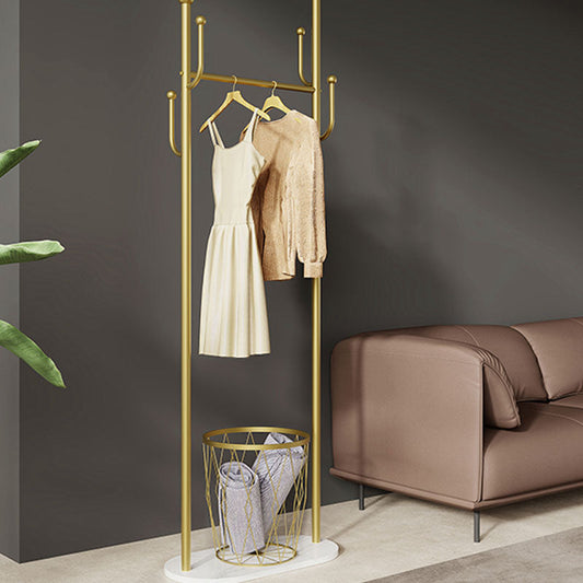 Wunderschöne Kleiderkleiderhaken Metallspeicherkorbbedeckungsregal mit Rizinus