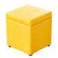 Modern Pouf Ottoman PU Leather Upholstered Tufted Solid Color Square Ottoman with Storage Yellow 1 Piece Clearhalo 'furn' 'furn_ottomans_poufs' 'Furniture' 'Living Room Furniture' 'Ottomans & Poufs' 'ottomans_poufs' 6226916