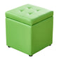 Modern Pouf Ottoman PU Leather Upholstered Tufted Solid Color Square Ottoman with Storage Green 1 Piece Clearhalo 'furn' 'furn_ottomans_poufs' 'Furniture' 'Living Room Furniture' 'Ottomans & Poufs' 'ottomans_poufs' 6226925