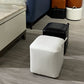 Square Pouf Portable Pure Color Faux Leather Stain Resistant Pouf Ottoman Clearhalo 'furn' 'furn_ottomans_poufs' 'Furniture' 'Living Room Furniture' 'Ottomans & Poufs' 'ottomans_poufs' 6226950
