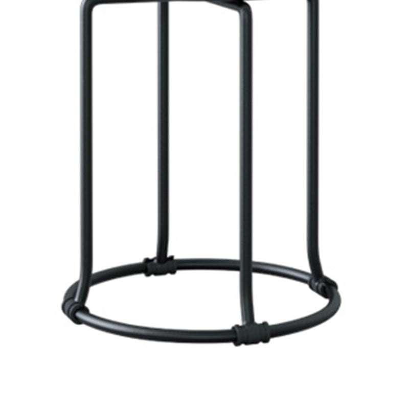 Orange Round Standard Velvet Pure Color Standard for Living Room Clearhalo 'furn' 'furn_ottomans_poufs' 'Furniture' 'Living Room Furniture' 'Ottomans & Poufs' 'ottomans_poufs' 6226985