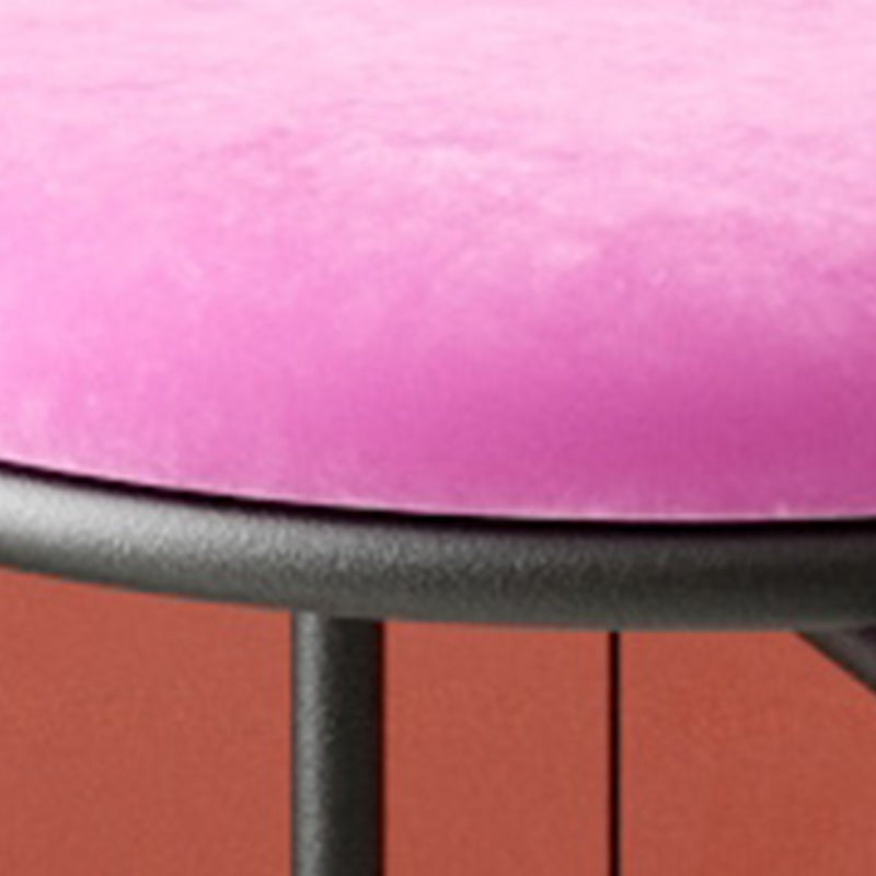 Orange Round Standard Velvet Pure Color Standard for Living Room Clearhalo 'furn' 'furn_ottomans_poufs' 'Furniture' 'Living Room Furniture' 'Ottomans & Poufs' 'ottomans_poufs' 6226988