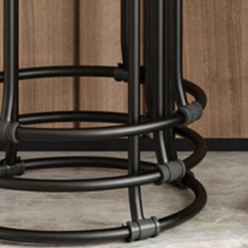 Orange Round Standard Velvet Pure Color Standard for Living Room Clearhalo 'furn' 'furn_ottomans_poufs' 'Furniture' 'Living Room Furniture' 'Ottomans & Poufs' 'ottomans_poufs' 6226990