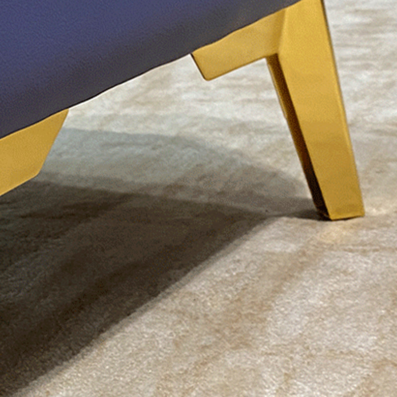 Glam Pouf Ottoman Genuine Leather Upholstered Tufted Square Ottoman with Chair Legs Clearhalo 'furn' 'furn_ottomans_poufs' 'Furniture' 'Living Room Furniture' 'Ottomans & Poufs' 'ottomans_poufs' 6227029