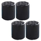 Modern Faux Leather Pouf Water Resistant Pure Color Square for Home Decor Black Round 4 Piece Set Clearhalo 'furn' 'furn_ottomans_poufs' 'Furniture' 'Living Room Furniture' 'Ottomans & Poufs' 'ottomans_poufs' 6227067