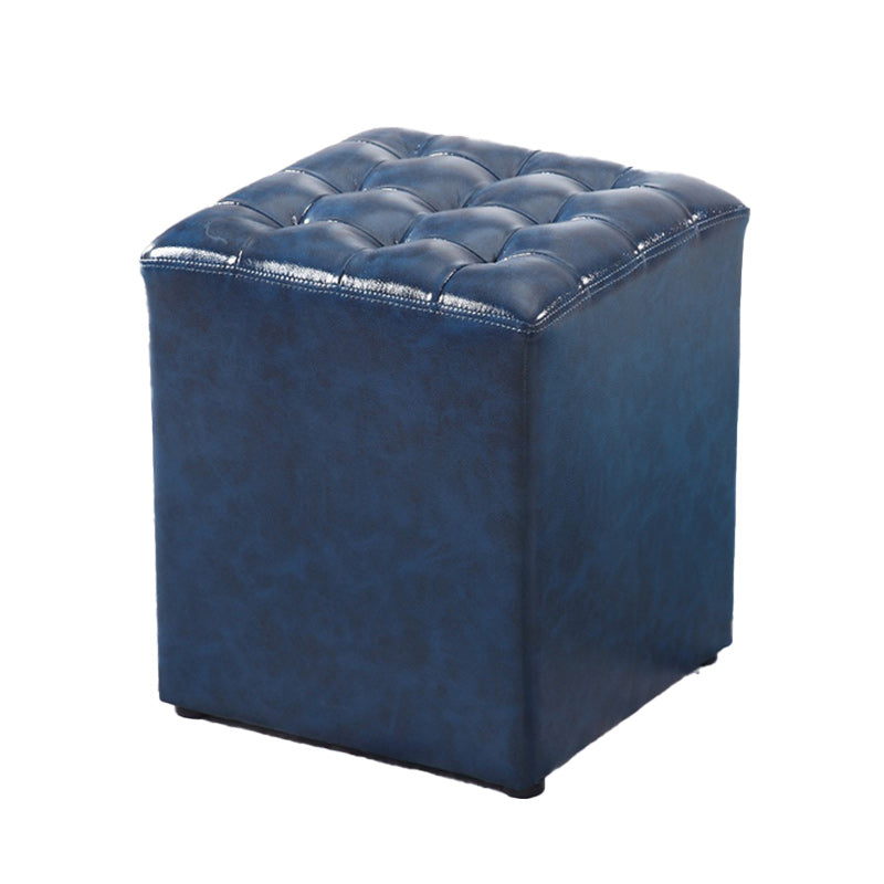 Modern Faux Leather Pouf Water Resistant Pure Color Square for Home Decor Clearhalo 'furn' 'furn_ottomans_poufs' 'Furniture' 'Living Room Furniture' 'Ottomans & Poufs' 'ottomans_poufs' 6227071