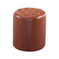 Modern Faux Leather Pouf Water Resistant Pure Color Square for Home Decor Brown Round 1 Piece Clearhalo 'furn' 'furn_ottomans_poufs' 'Furniture' 'Living Room Furniture' 'Ottomans & Poufs' 'ottomans_poufs' 6227075