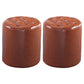 Modern Faux Leather Pouf Water Resistant Pure Color Square for Home Decor Brown Round 2 Piece Set Clearhalo 'furn' 'furn_ottomans_poufs' 'Furniture' 'Living Room Furniture' 'Ottomans & Poufs' 'ottomans_poufs' 6227077