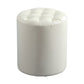 Modern Faux Leather Pouf Water Resistant Pure Color Square for Home Decor Light Yellow Round 1 Piece Clearhalo 'furn' 'furn_ottomans_poufs' 'Furniture' 'Living Room Furniture' 'Ottomans & Poufs' 'ottomans_poufs' 6227083