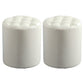 Modern Faux Leather Pouf Water Resistant Pure Color Square for Home Decor Light Yellow Round 2 Piece Set Clearhalo 'furn' 'furn_ottomans_poufs' 'Furniture' 'Living Room Furniture' 'Ottomans & Poufs' 'ottomans_poufs' 6227084
