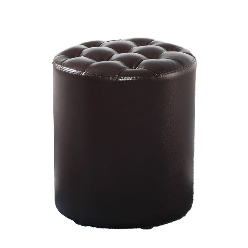 Modern Faux Leather Pouf Water Resistant Pure Color Square for Home Decor Coffee Round 1 Piece Clearhalo 'furn' 'furn_ottomans_poufs' 'Furniture' 'Living Room Furniture' 'Ottomans & Poufs' 'ottomans_poufs' 6227086