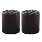 Modern Faux Leather Pouf Water Resistant Pure Color Square for Home Decor Coffee Round 2 Piece Set Clearhalo 'furn' 'furn_ottomans_poufs' 'Furniture' 'Living Room Furniture' 'Ottomans & Poufs' 'ottomans_poufs' 6227087