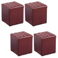 Modern Faux Leather Pouf Water Resistant Pure Color Square for Home Decor Red Square 4 Piece Set Clearhalo 'furn' 'furn_ottomans_poufs' 'Furniture' 'Living Room Furniture' 'Ottomans & Poufs' 'ottomans_poufs' 6227097